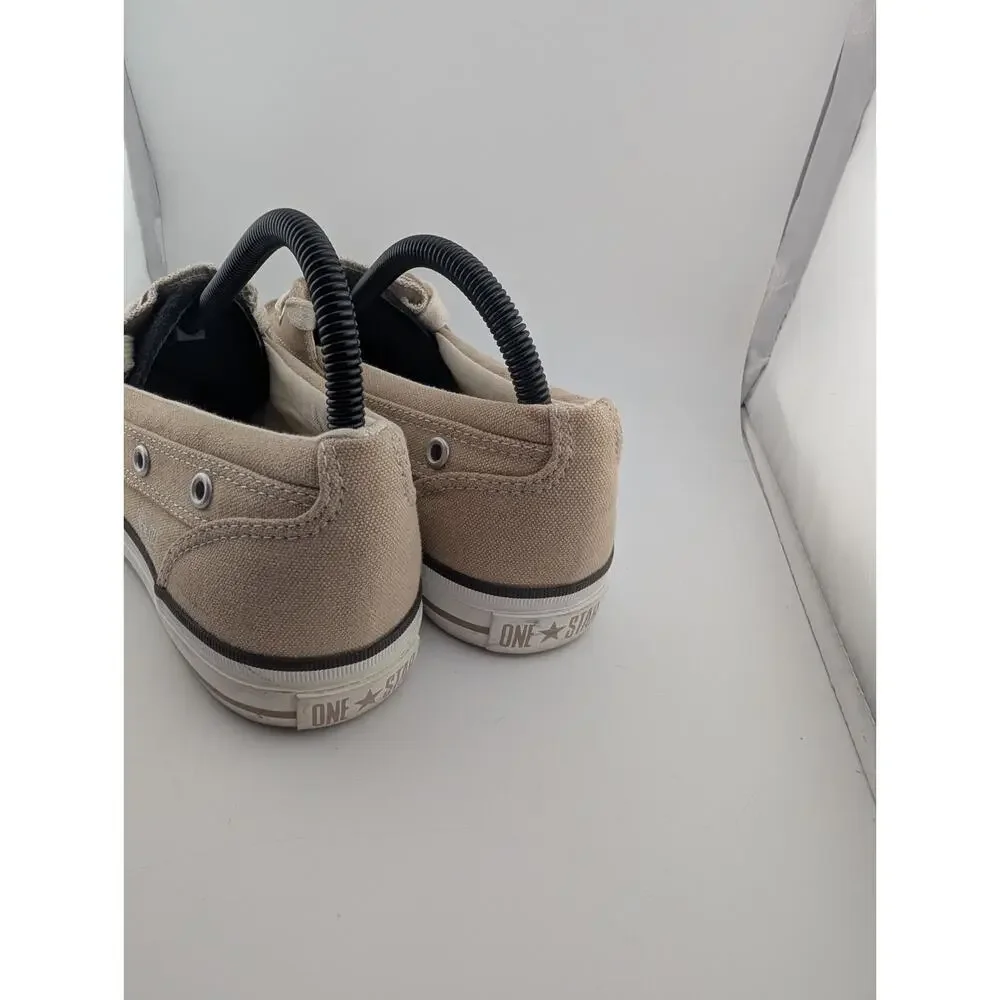 Converse One Star Men's Size 8 Boat Shoes Beige Canvas Tan Loafers
